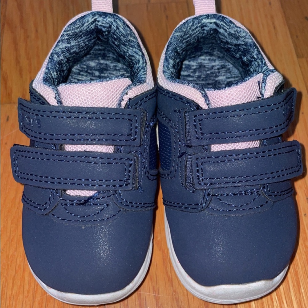 Blue and pink Carters Baby shoes size 4